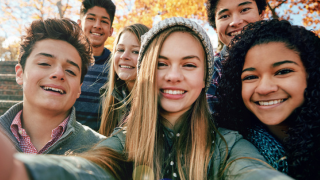 adolescents smiling